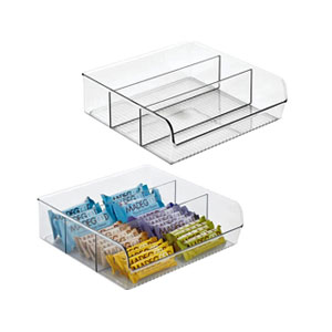 Plastic Food Storage Bin Organizer for Small Pantry