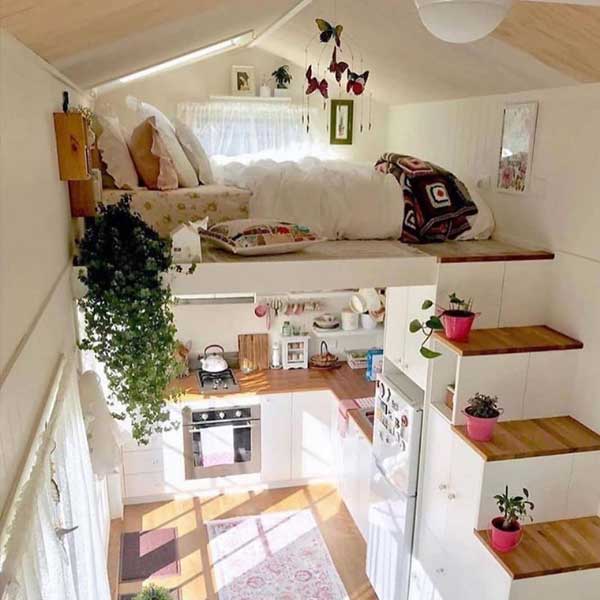 simple tiny home cozy interior ideas