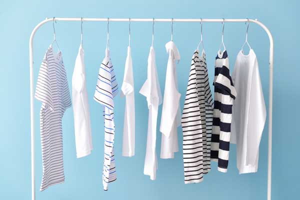 Hanging Clothes To Dry in a small laundry