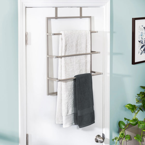 towel hangers on door