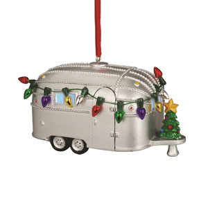 Camper Ornament with Christmas Tree