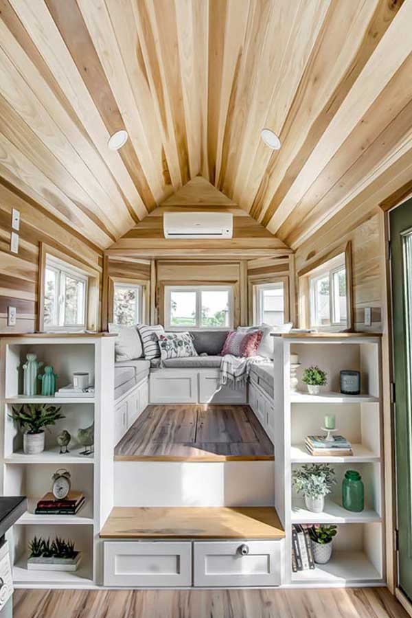 Small House Unique Wood Ceiling