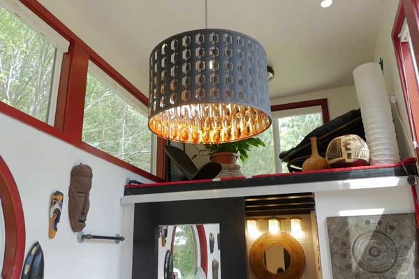 ceiling light in tiny house
