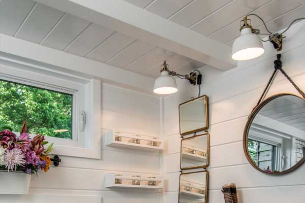 light fixtures in a tiny home