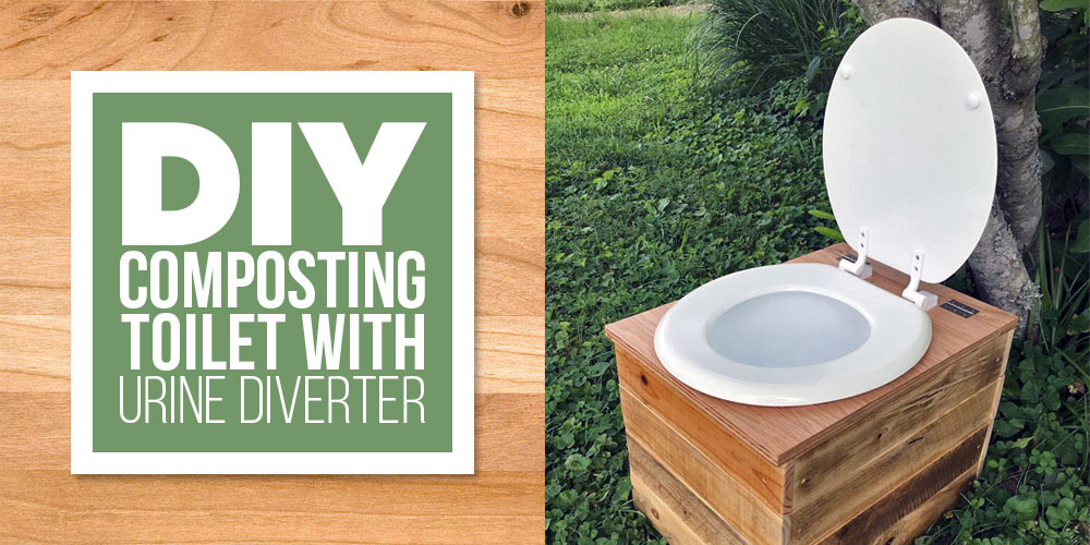 compost toilet with urine diverter