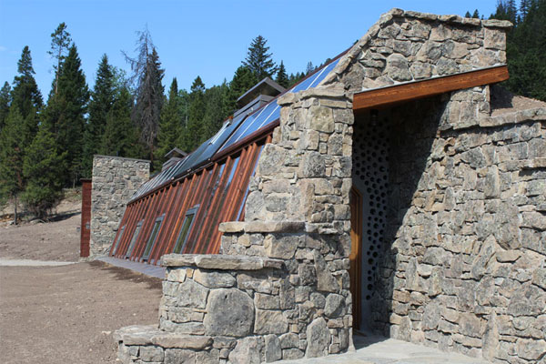 earthship built with stone