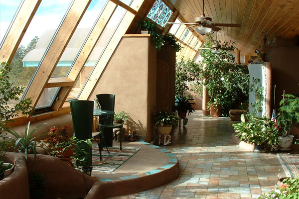 earthship front greenhouse design