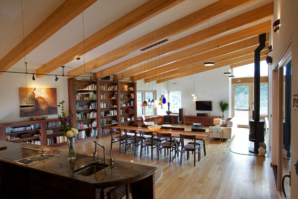earthship living room design