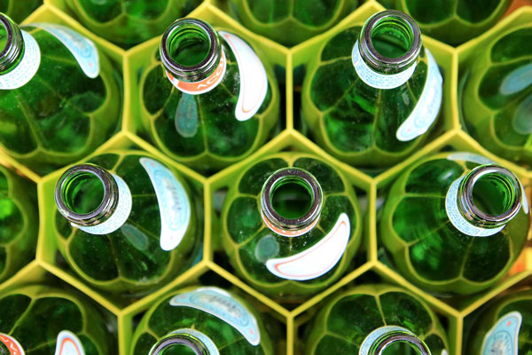 using recycled bottle to build earthship home