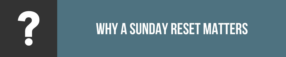 Why A Sunday Reset Matters