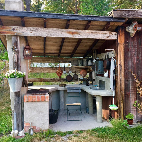 Off Grid Kitchen outdoors