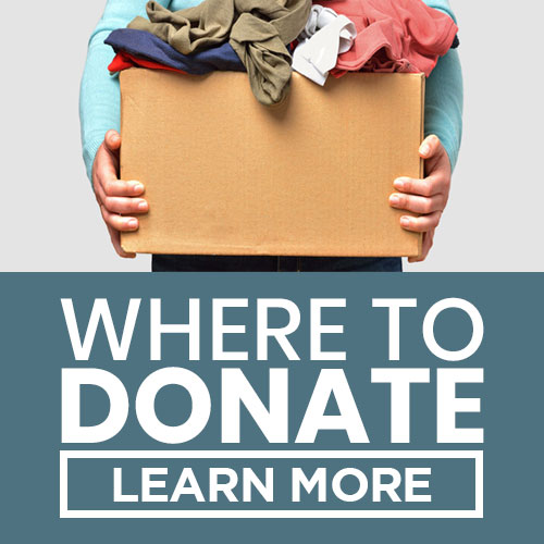 donate items from a closet purge