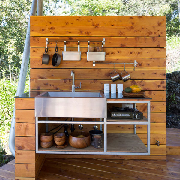 small outdoor off grid kitchen