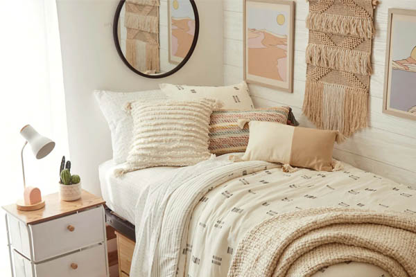 Simple Minimalist Dorm Bedroom