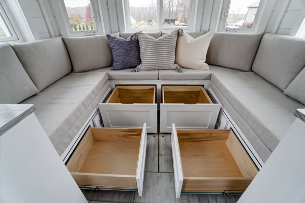 tiny house couch storage ideas