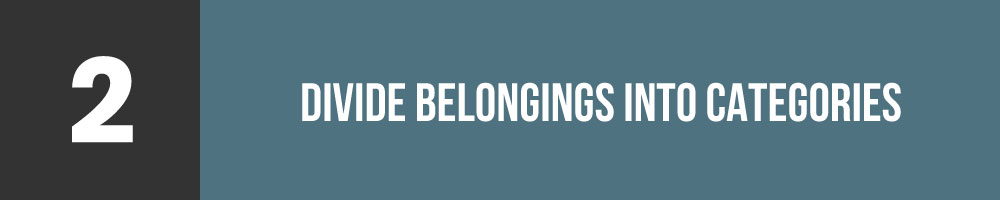 Divide Belongings Into Categories