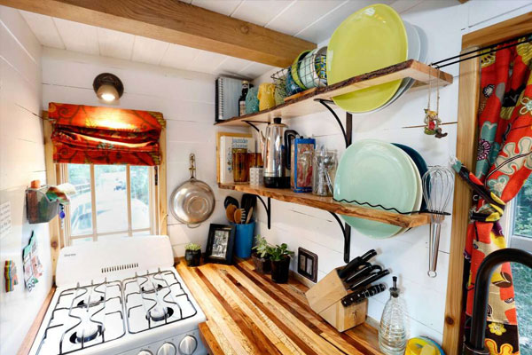Tiny House Kitchen Utensil Storage