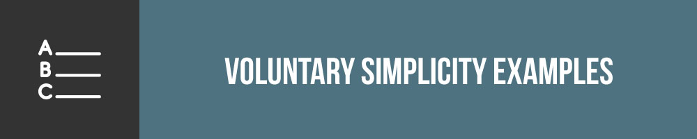 Voluntary Simplicity Examples