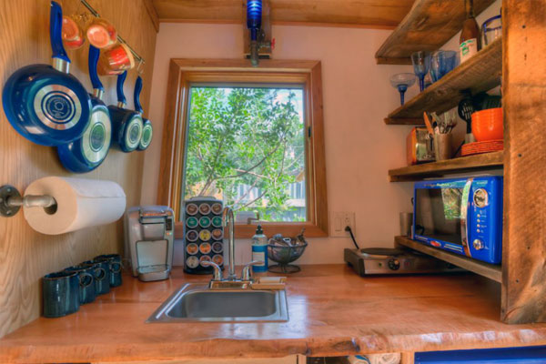 declutter before organizing tiny house kitchen