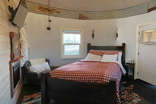 grain silo home bedroom
