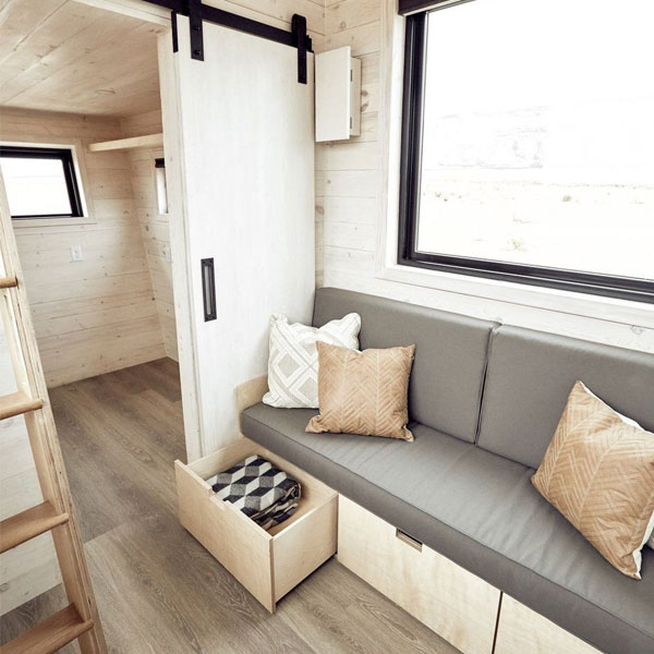 tiny homes couches with storage