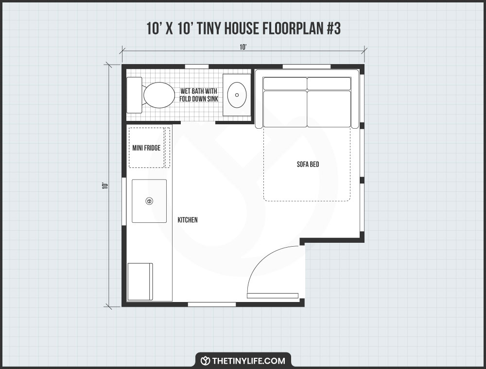 10x10 tiny house floorplan design