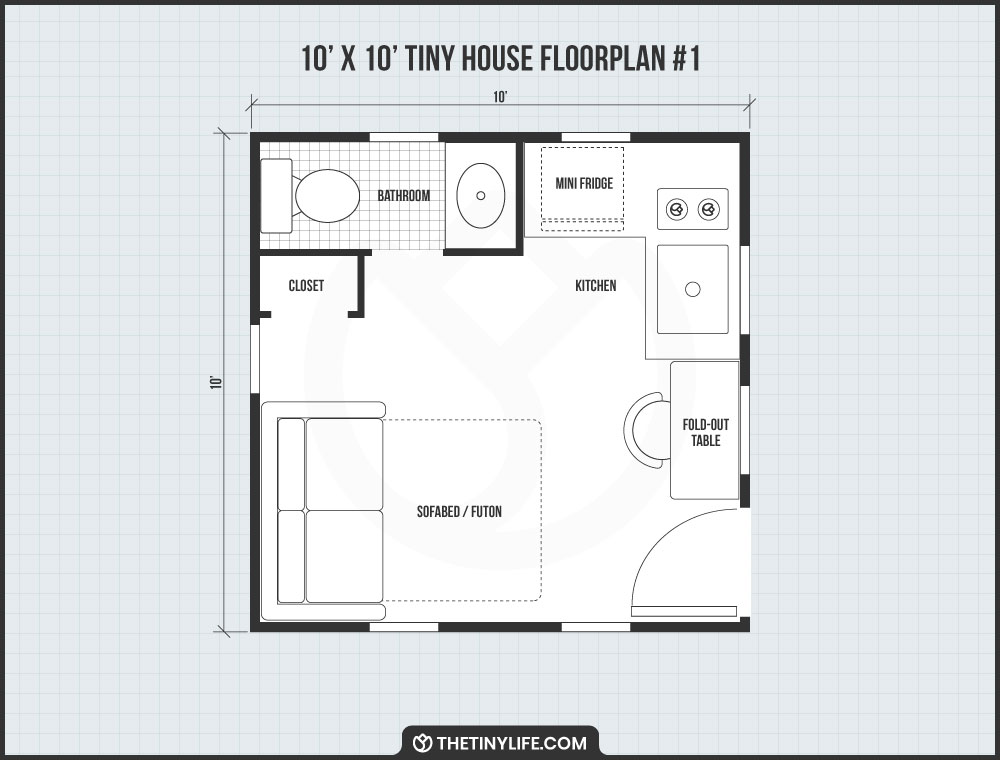 10 x 10 Tiny Home Designs, Floorplans, Costs and More - The Tiny Life