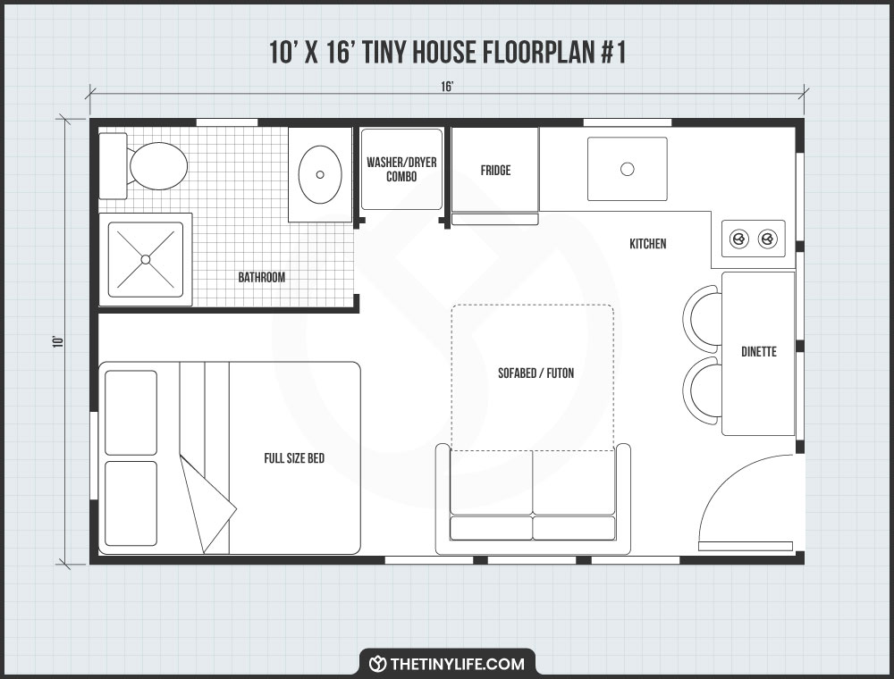10x16 tiny house floorplan
