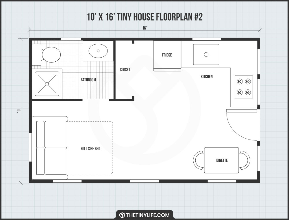 10x16 tiny house floorplan layout