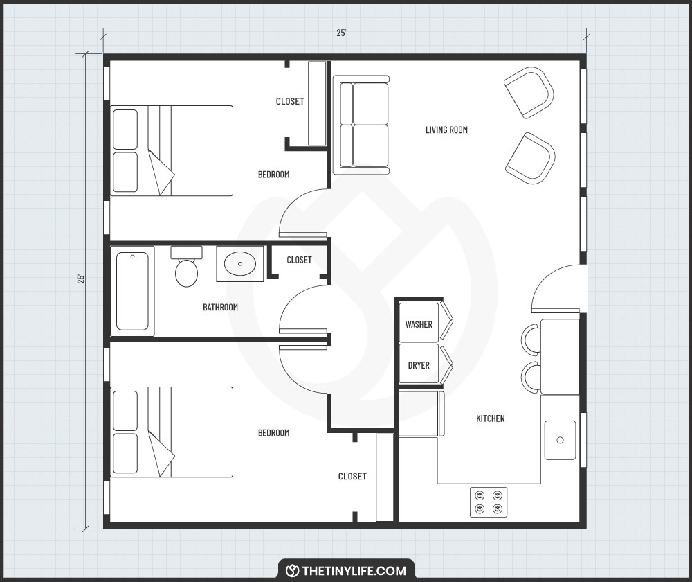 Floorplan For Two Bedroom Quonset Hut