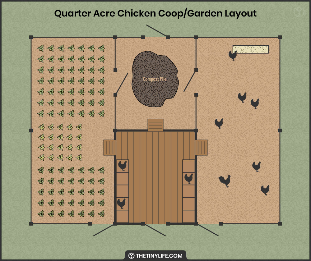 Quarter Acre Chicken Coop Garden Layout