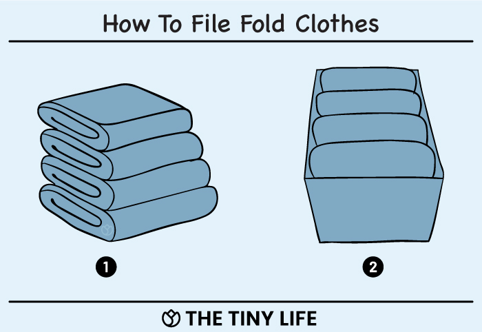 how to file fold fold clothing