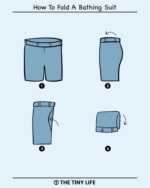 how to fold bathing suit