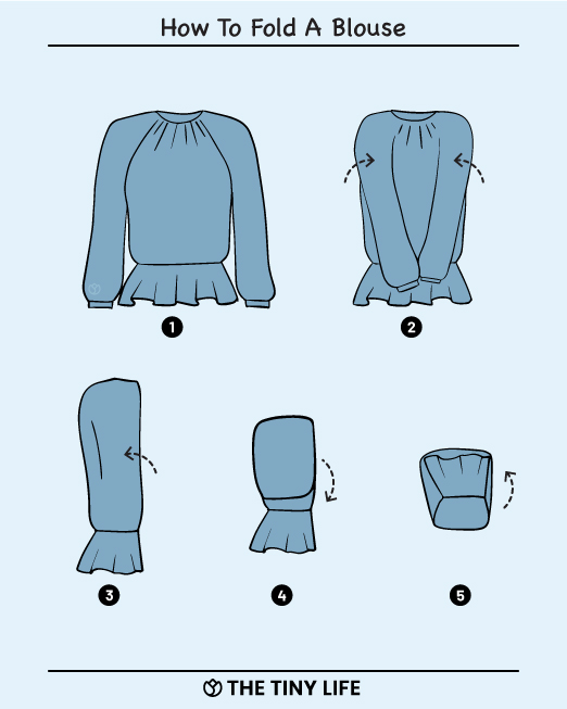 how to fold blouse