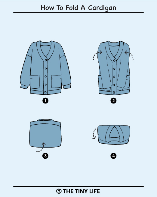 how to fold cardigan