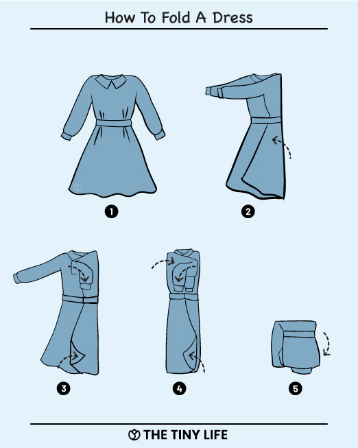 how to fold dress