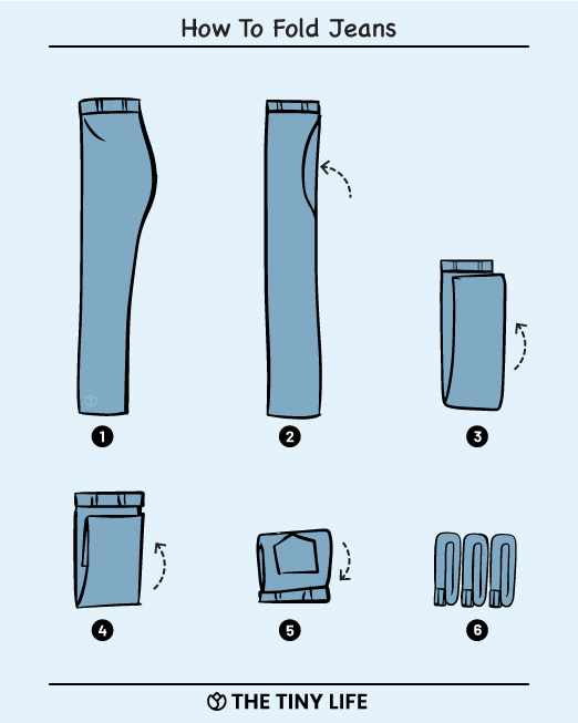 how to fold jeans