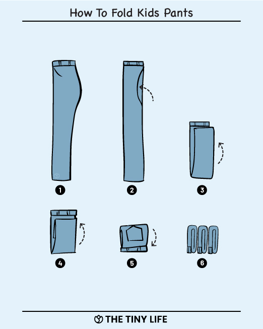 how to fold kids pants