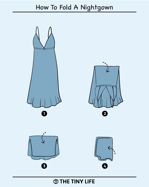 how to fold nightgown