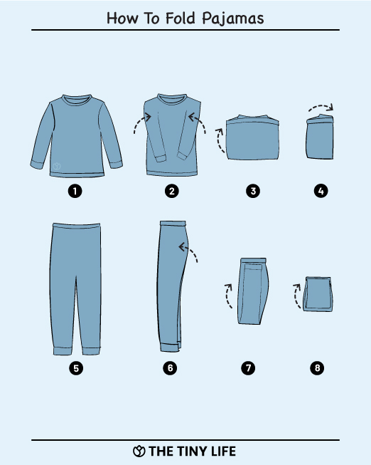 how to fold pajamas