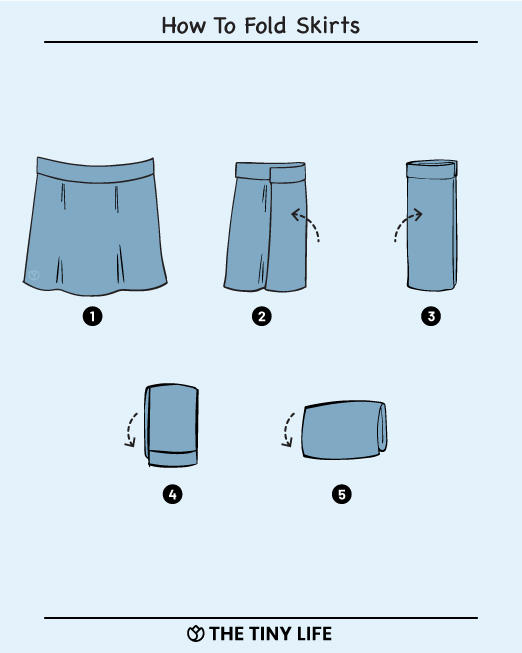 how to fold skirt
