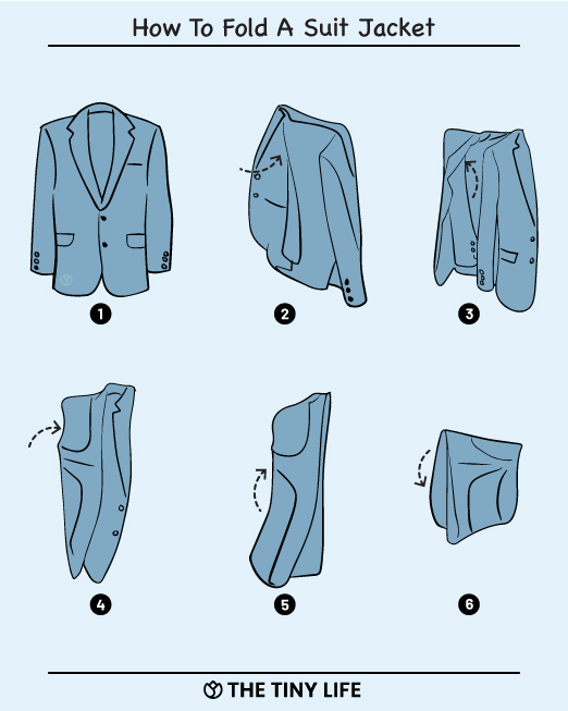 how to fold suit jacket