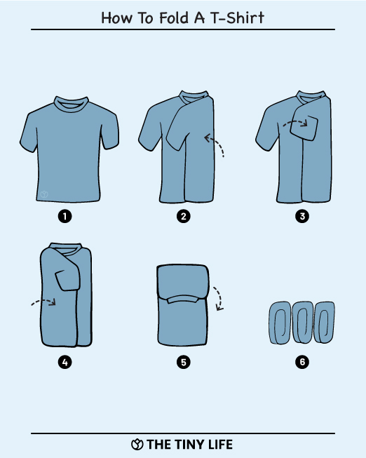 how to fold t shirt