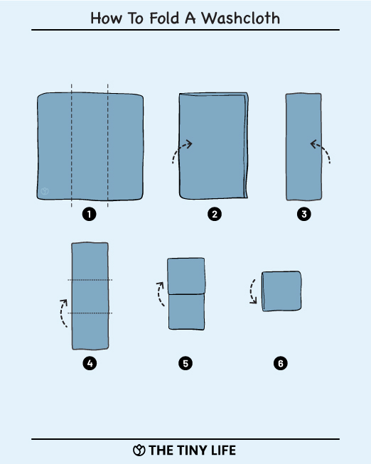 how to fold washcloth