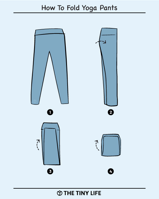 how to fold yoga pants