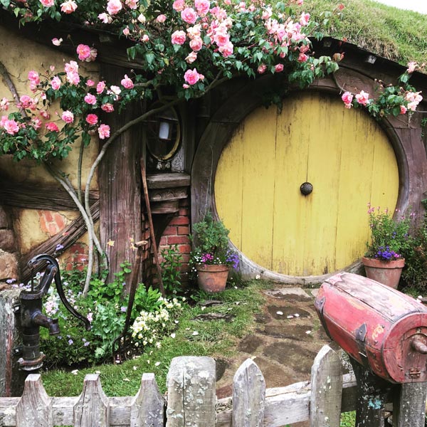 rustic hobbit house style