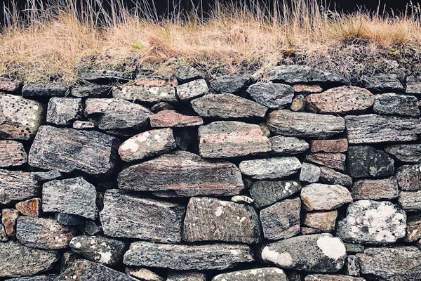stone wall for a hobbit house