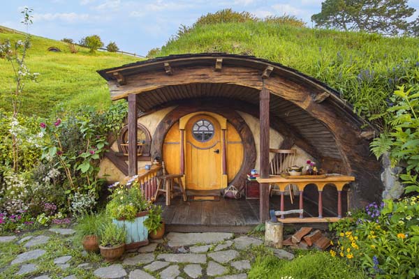 unique hobbit house exterior