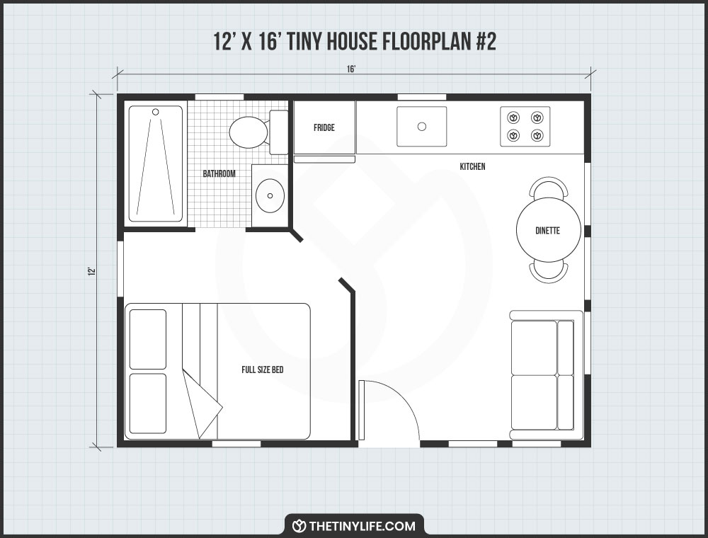 12x16 tiny house floorplan free download