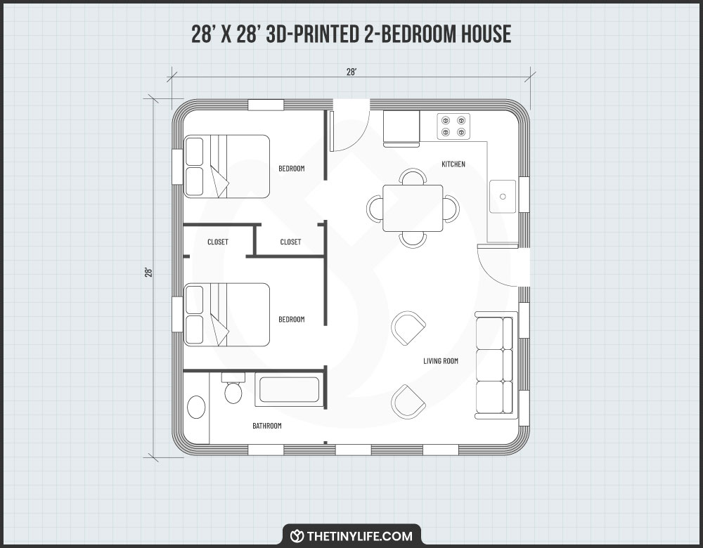 3d printed house floorplan design
